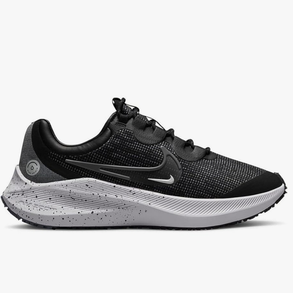 Nike Zoom Winflo 8 Shield Womens Running Sneakers Size 8.5 Water-Repellent Black - Picture 1 of 16